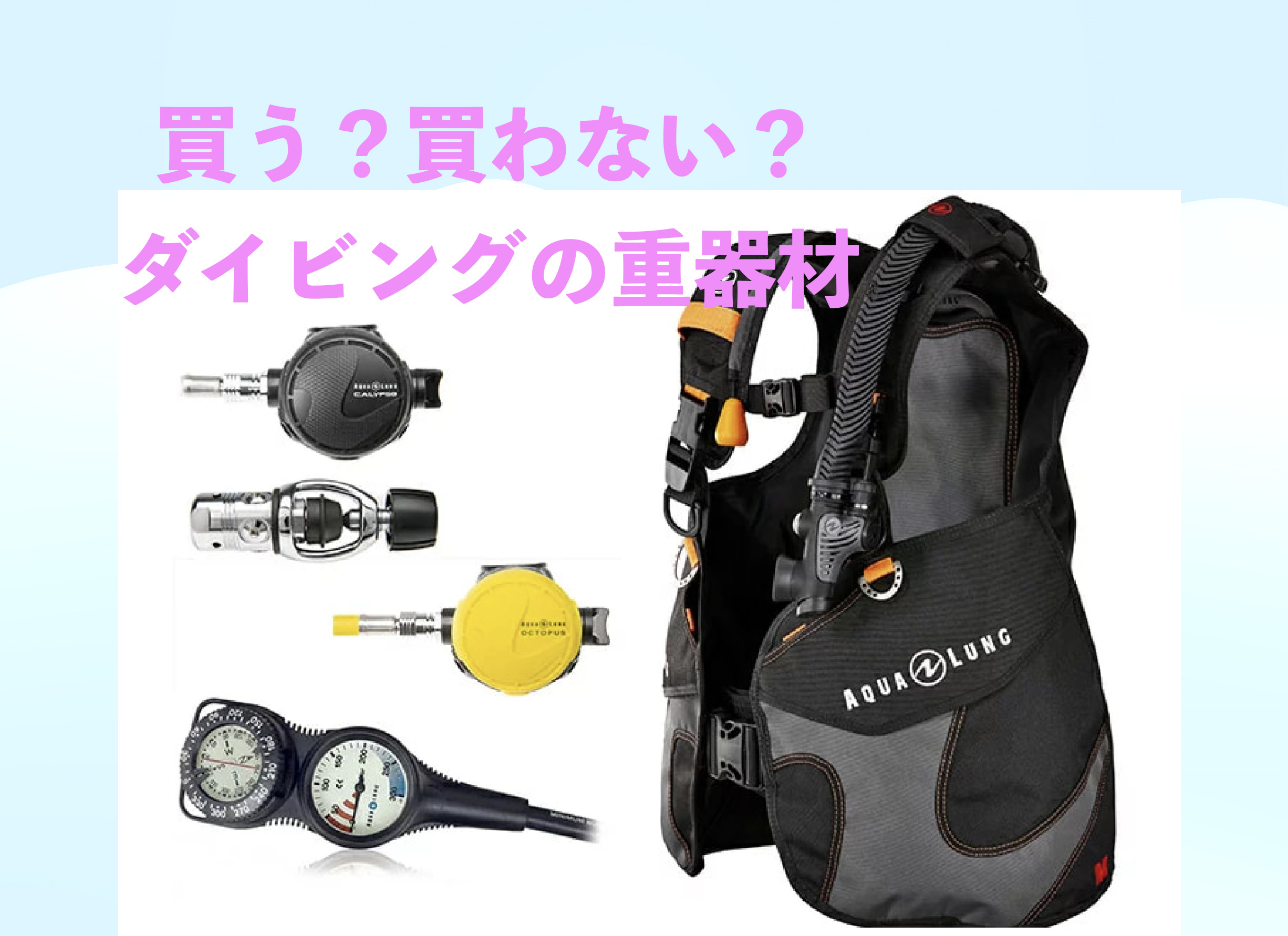 ダイビングの重器材は買うべきなのか？論争に結論を。購入後の3つの  
